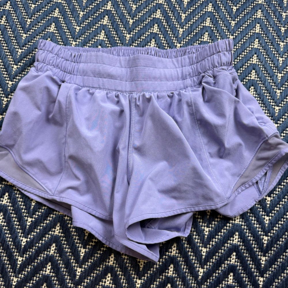 Lululemon Hotty Hot High Rise Shorts Women 4 Charged Indigo Purple Athletic 2.5
